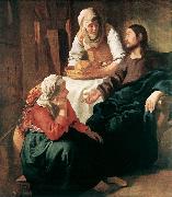 VERMEER VAN DELFT, Jan Christ in the House of Martha and Mary  r Sweden oil painting reproduction
